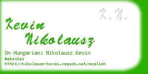 kevin nikolausz business card